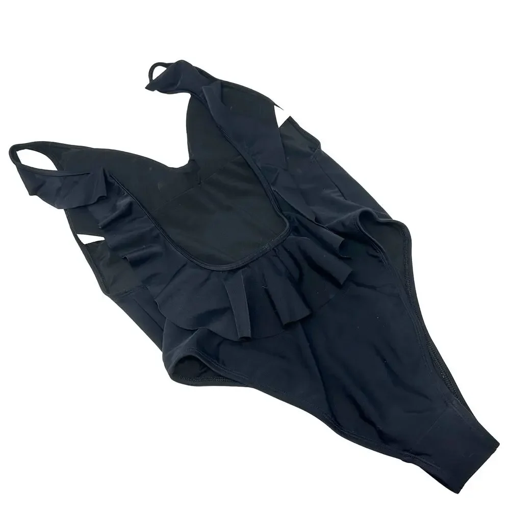 Aerie size large black‎ one piece bathing suit swimsuit new with tags low back